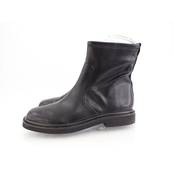 Franco Sarto Womens Astina Ankle Boots Block Heel Zip Up Manmade Black 9M - Picture 7 of 11